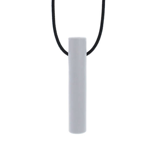 ARK's Bite Tube Hollow Chew Necklace - Light Grey - Standard